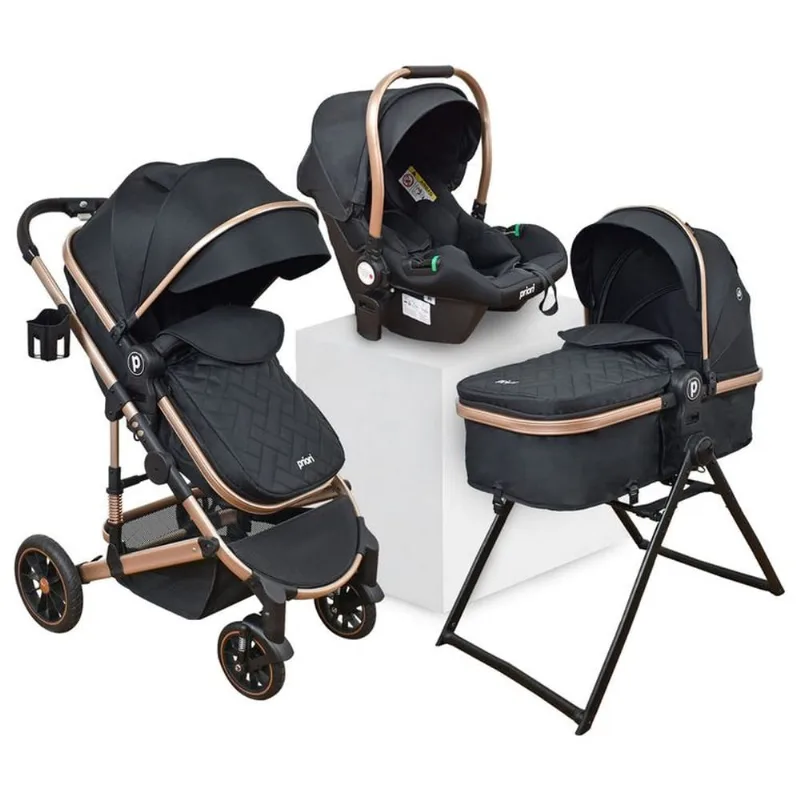 Coche Bebé 4 En 1 Travel System Cris Priori Negro Negro