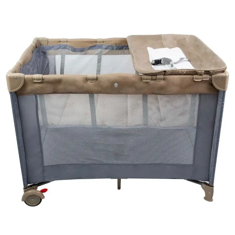 Berço Portátil Infinity Bege - Premium Baby