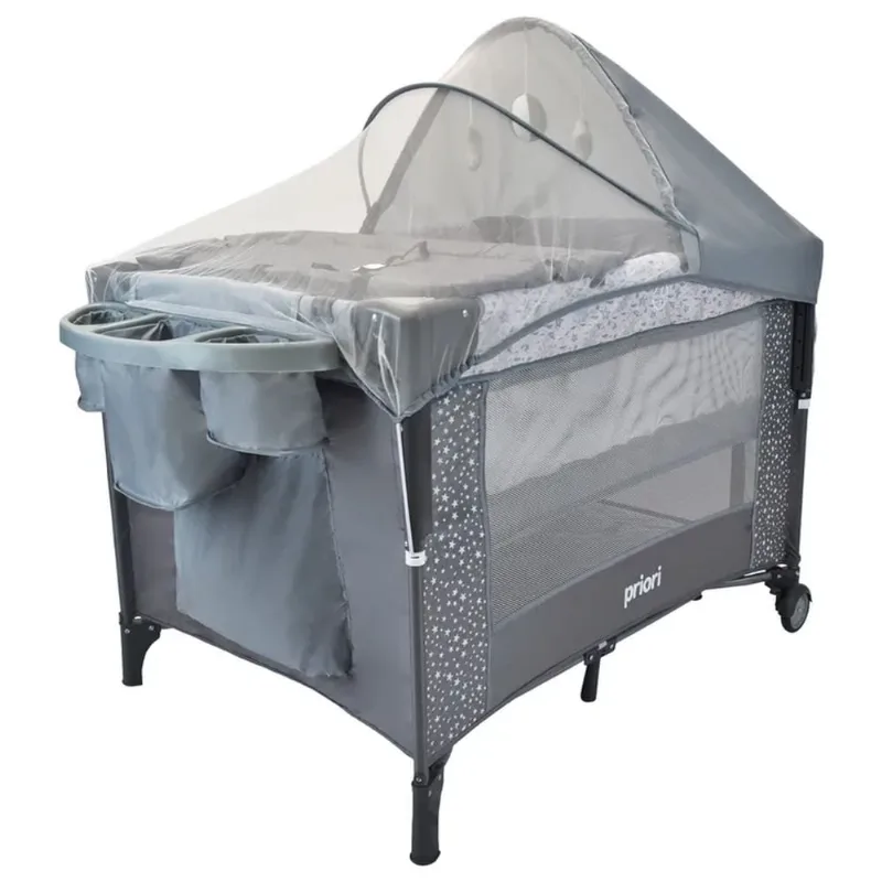 Cuna Corral Para Bebe Colecho Priori Ariel Octopus Gris Gris