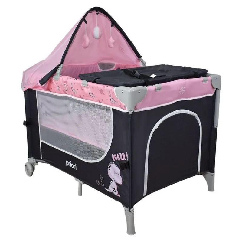 Cuna Corral Bebé Tipo Colecho Priori Madison Rosa Rosado