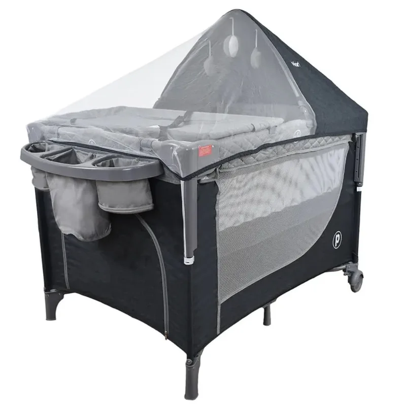 Cuna Corral Bebé Tipo Colecho Priori Pro-Max Negro Azul