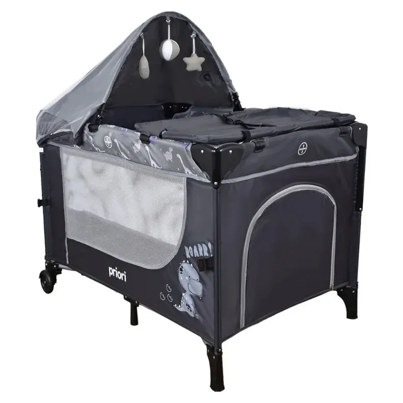 Cuna Corral Bebé Tipo Colecho Priori Madison Gris Gris