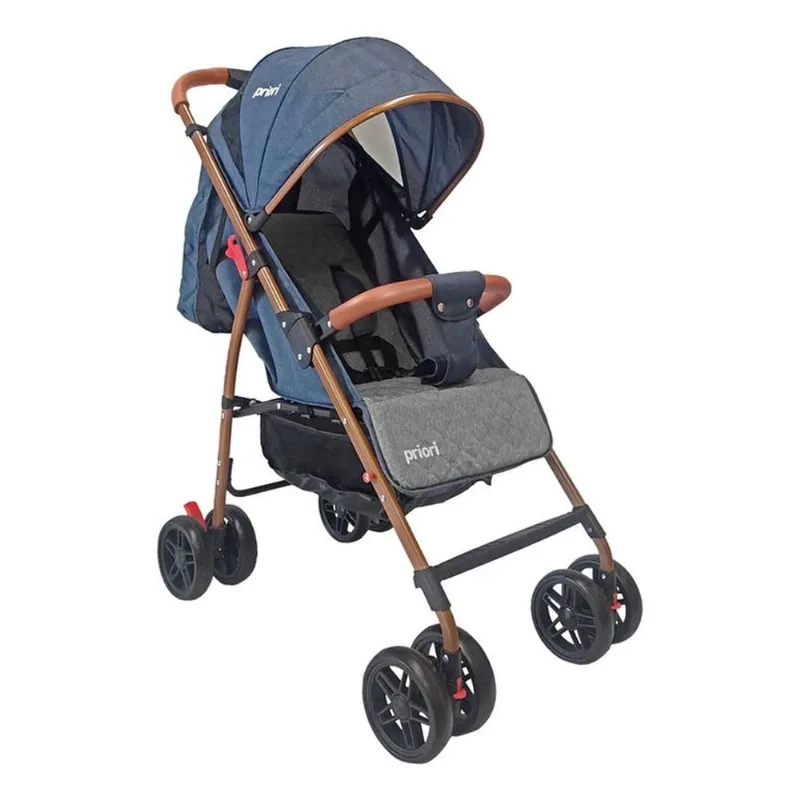 Coche Paseador Para Bebe Multiposiciones Priori Park Azul Azul