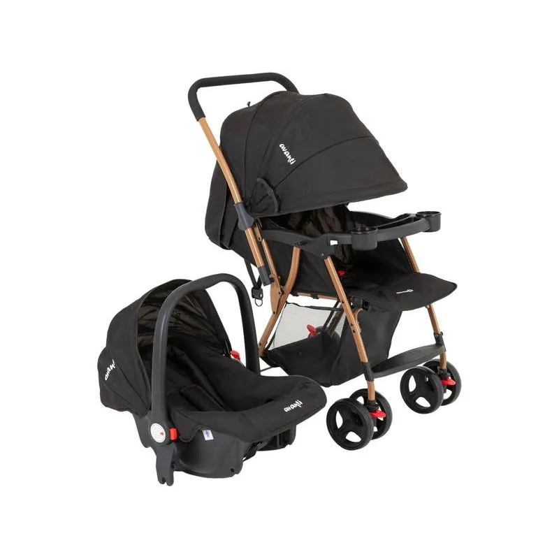 Carrinho de Bebê Reversível com Bebê Conforto Avanti Travel System Owen 6 Rodas 15kg