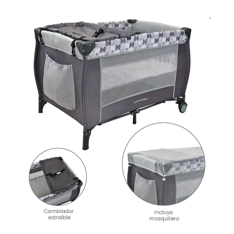 Cuna HAPPY BABY Niza Cuna null GRIS
