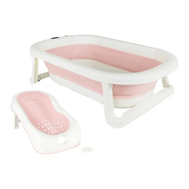 Bañera Plegable Bebé Base Antideslizante Priori Splash Rosa Rosado