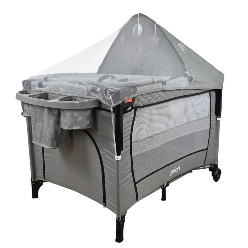 Cuna Corral Bebé Tipo Colecho Priori Pro-Max Gris Gris