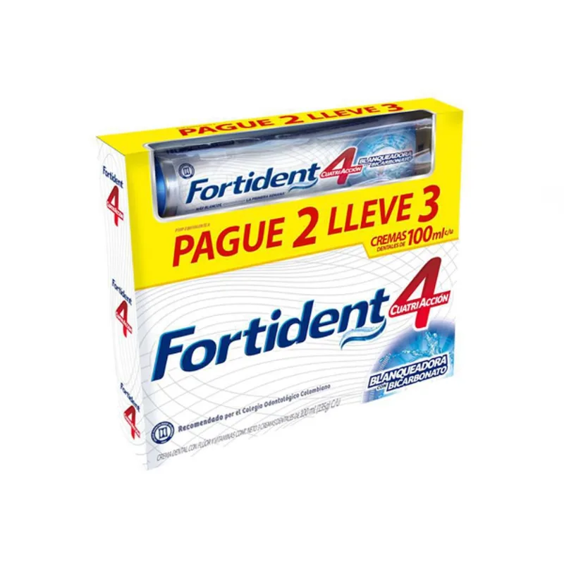 Crema 2 X3 Cuatri Accion Blanq FORTIDENT 200 ml