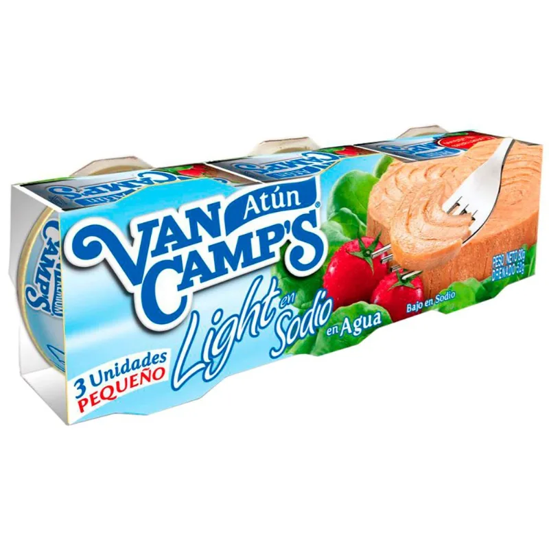 Pack 3 un. Atún Lomitos en Agua Light 52 g drenado, 80 g neto