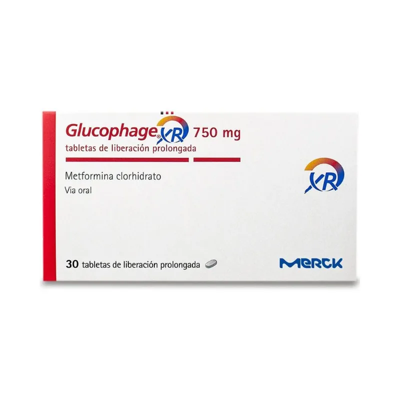Glucophage Xr 750 G Caja con 30 Tabletas de Liberación Prolongada