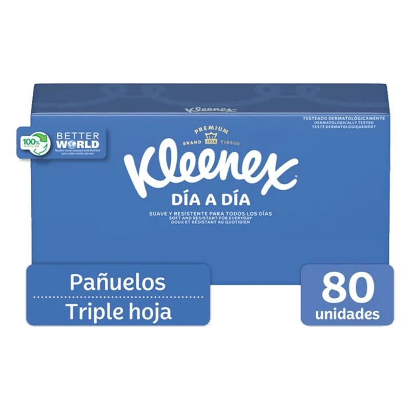 Pañuelos Faciales Kleenex|80 Unidades Pañuelo Facial Kleenex|80 Unidades