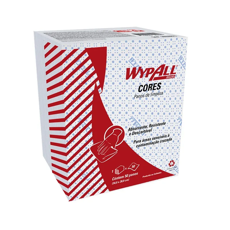 Pano de Limpeza WypAll X50 Azul com 50 panos Kimberly - Brinde