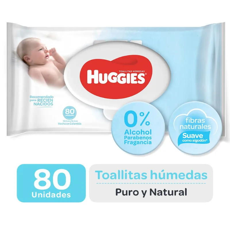 TOALLA HUMEDA RECIEN NACIDO HUGGIES 80 und