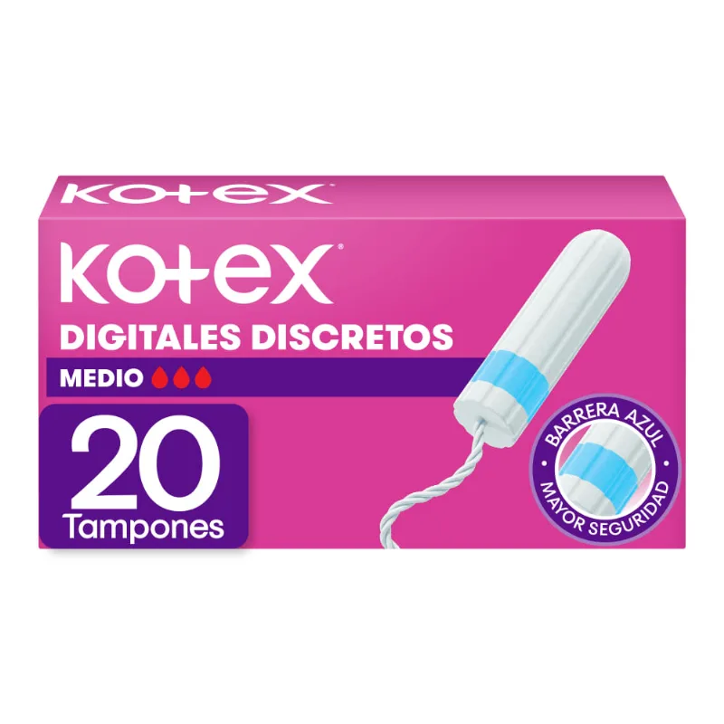 Tampones Kotex Medio x 20 un