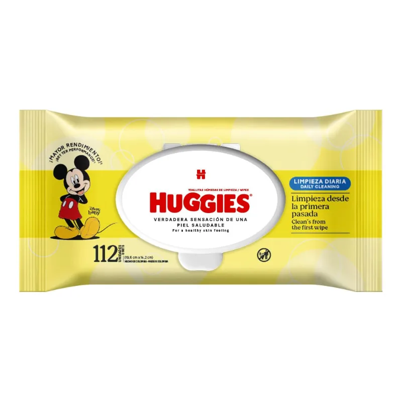 Toallitas Húmedas Huggies Limpieza Diaria x 112 un Toallas Humedas Huggies Limpieza Diaria x 112 un