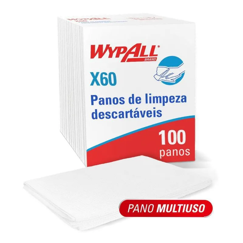 Pano De Limpeza Wypall X60 Quarterfold - 1200 Panos (29,4