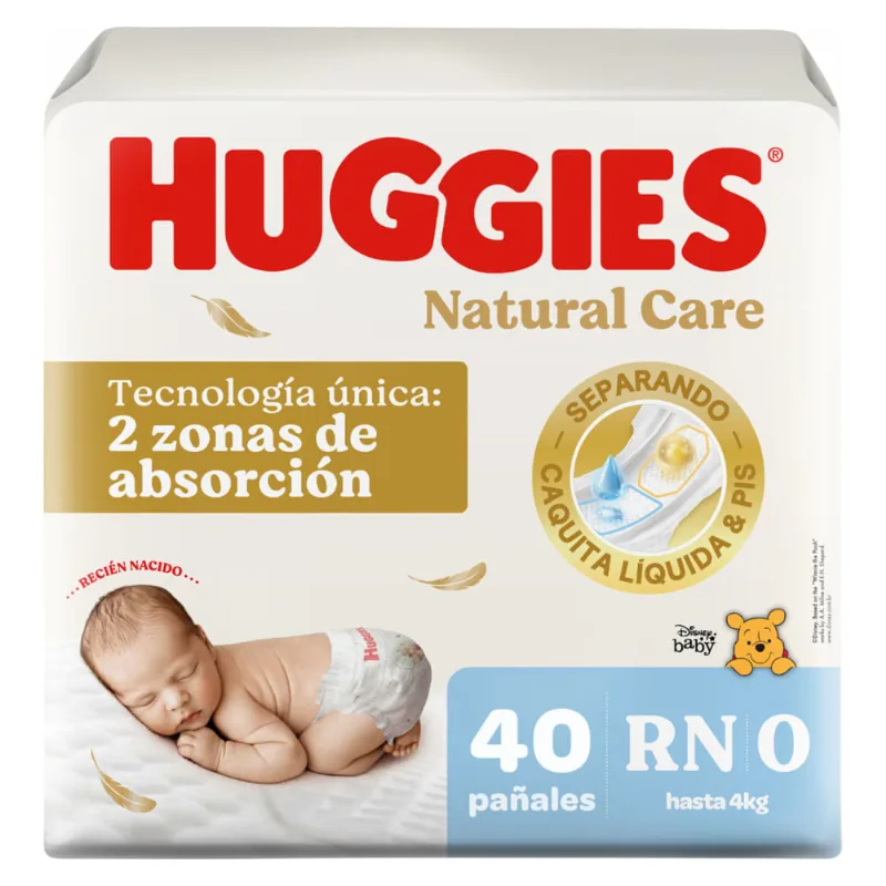Huggies Pañal Natural Care x 40 Un (Rn)