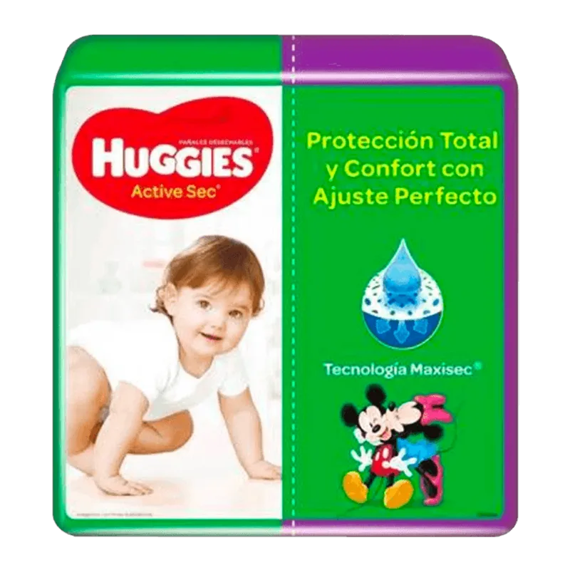 Pañal Huggies ActiveSec|M|30 Unidades