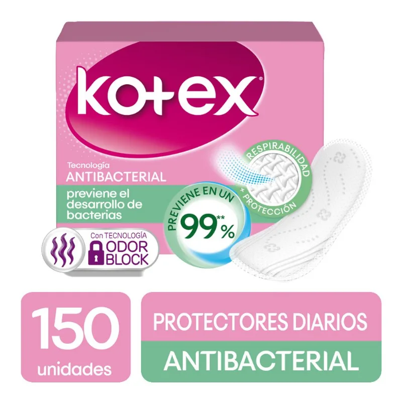 PROTECTORES DIARIOS ANTIBACTER KOTEX 1 und