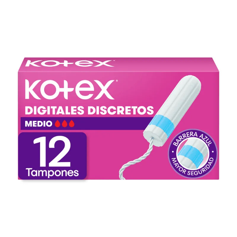 Tampones Kotex Medio x 12 un