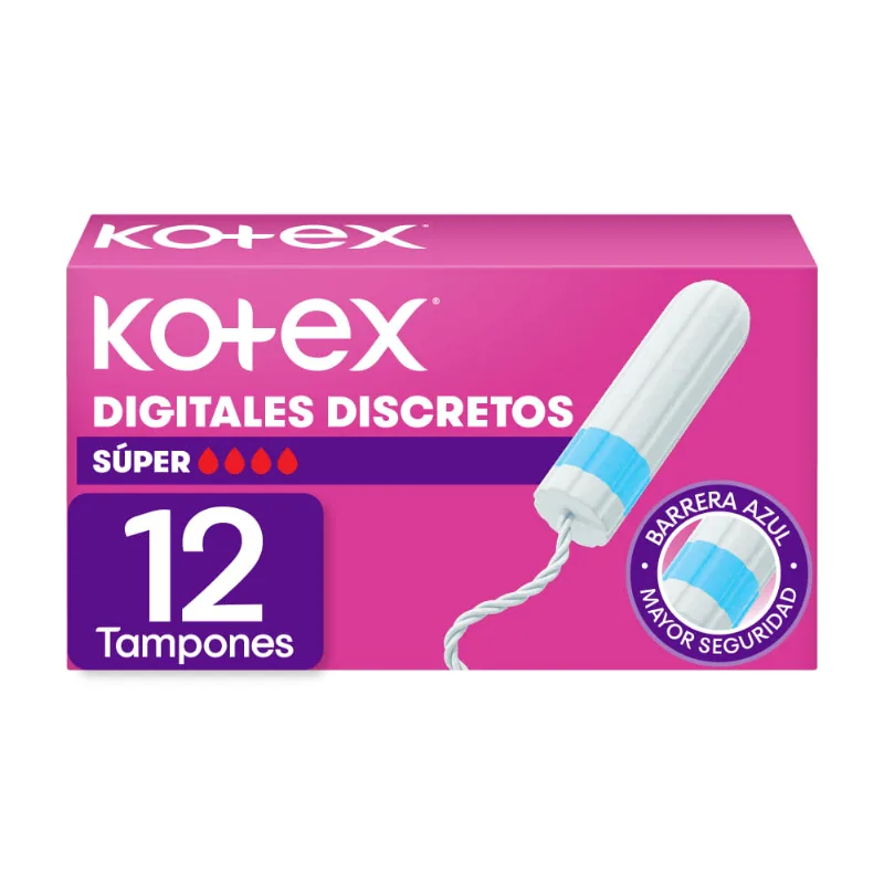 Tampones Kotex Súper x 12 un