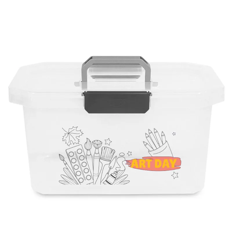 Caja organizadora plástico Art Day 16L transparente Estra