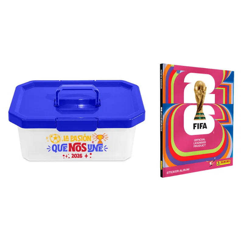 Caja plástico 11L azul + álbum mundial Estra 1524457