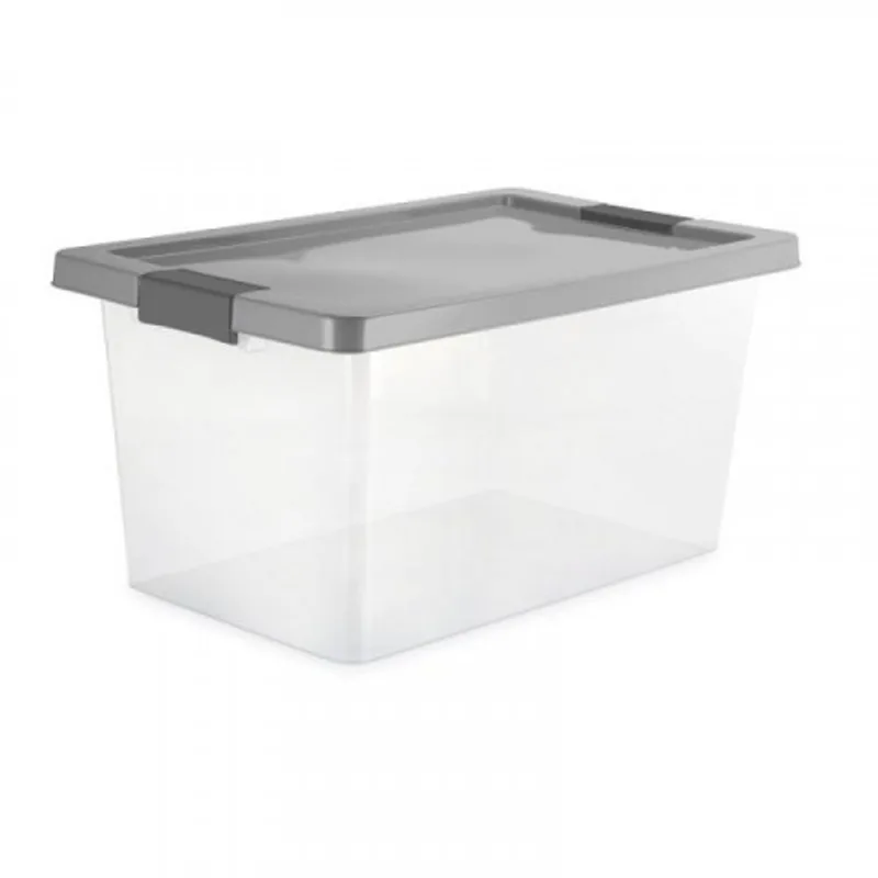 Caja Organizadora Con Broches 20 Lt gris Estra