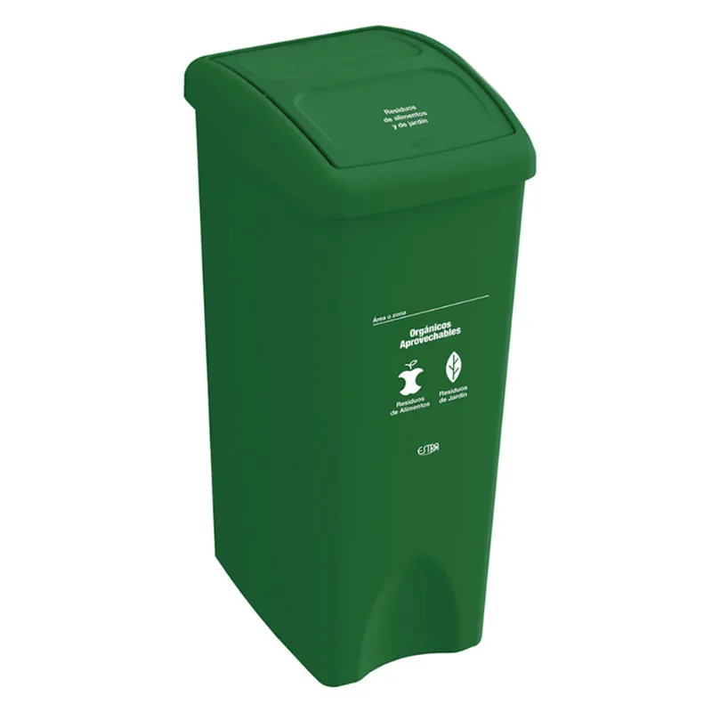 Papelera plana 53 litros Vaiven verde