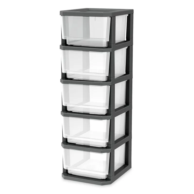 Large drawer x 5 mr Large drawer x5 mr gray-transparent drawers