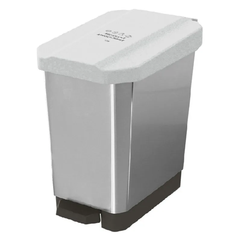 Caneca papelera pedal 5 litros Estrabins blanco