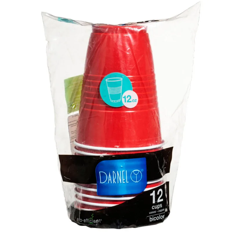 Vaso DARNELL PERU Rojo Vivo 12Oz Paquete 12un 50x50x50mm