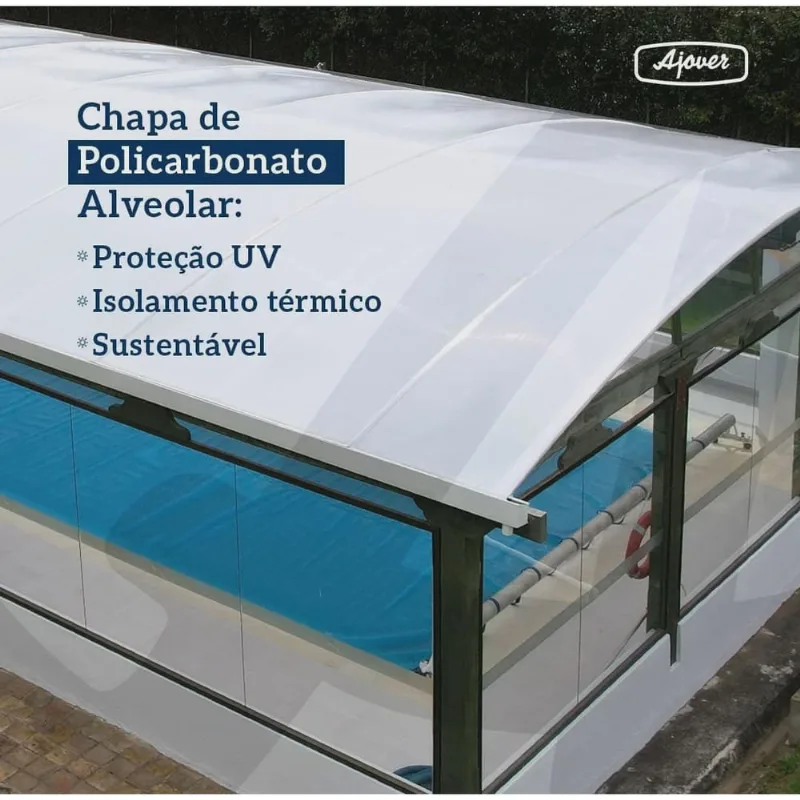 Chapa de Policarbonato Alveolar Uv 6mm 5,90x2,10m Bronze