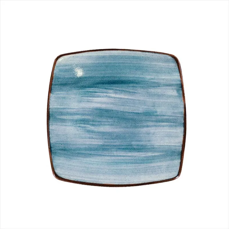 Prato Quadrado 20,5cm Raso Artisan Azul Corona