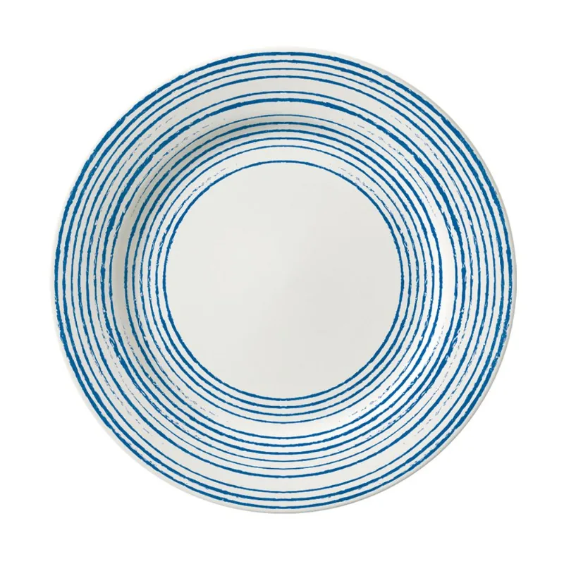 Plato playo Corona 24.2 cm trazos azul
