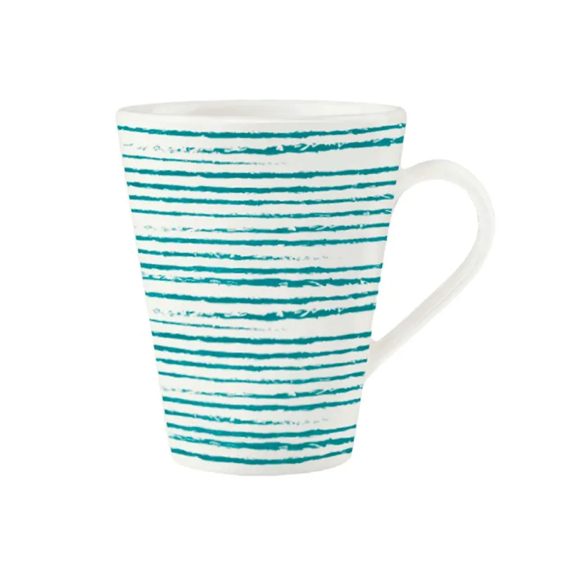 Jarro Mug 280 Cc Trazos Turquesa Corona