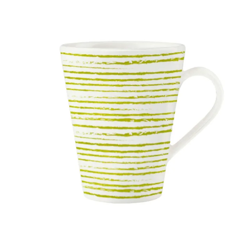 Jarro Mug 280 Cc Trazos Verde Limon Corona