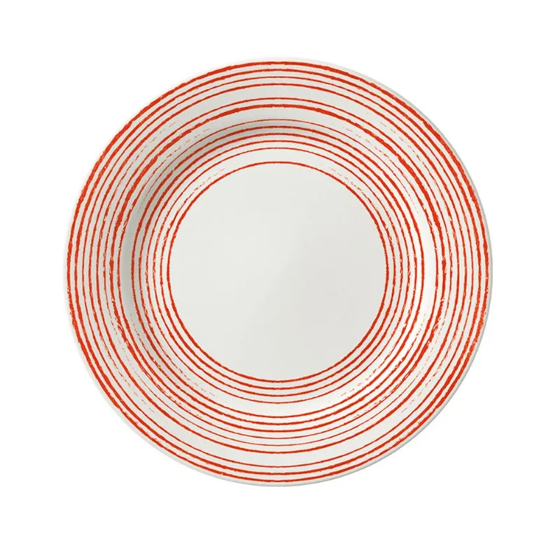 Plato playo Corona trazos rojo 24.2 cm