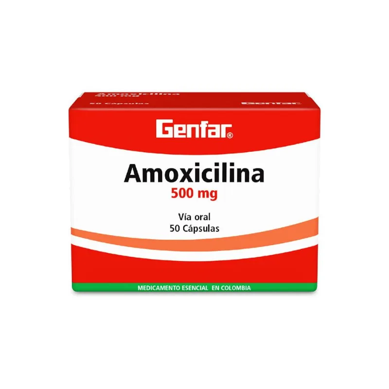Amoxicilina 500 Mg Caja con 50 Cápsulas