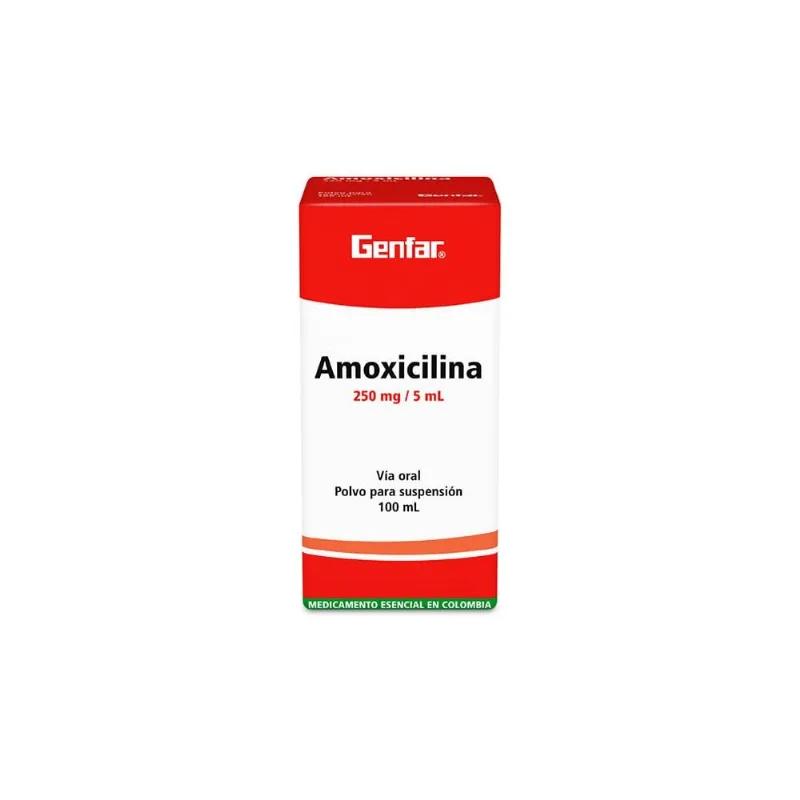 Amoxicilina 250 Mg / 5 Ml Polvo para Suspensión Caja con Frasco con 100 Ml