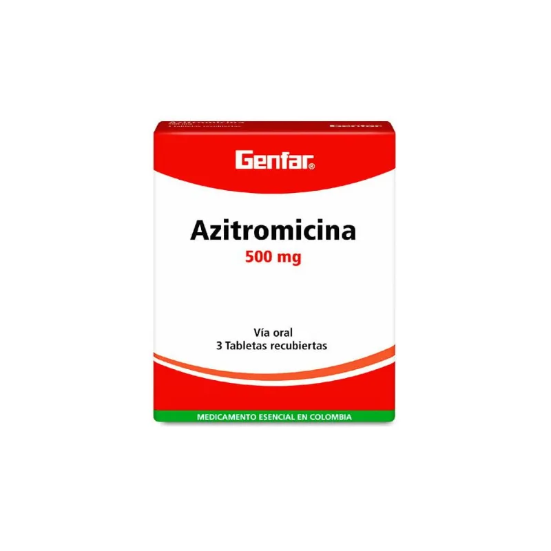 Azitromicina 500 Mg Caja con 3 Tabletas Recubiertas