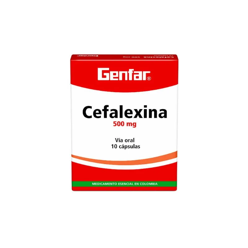 Cefalexina 500 Mg Caja con 10 Cápsulas