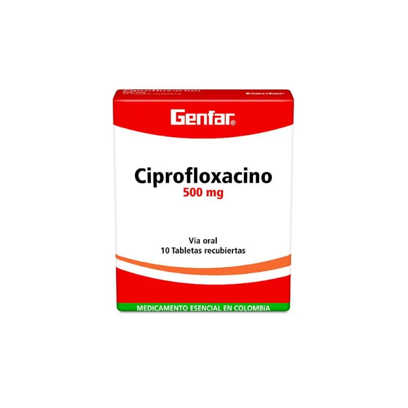 Ciprofloxacino Genfar 500 Mg Caja con 10 Tabletas Recubiertas