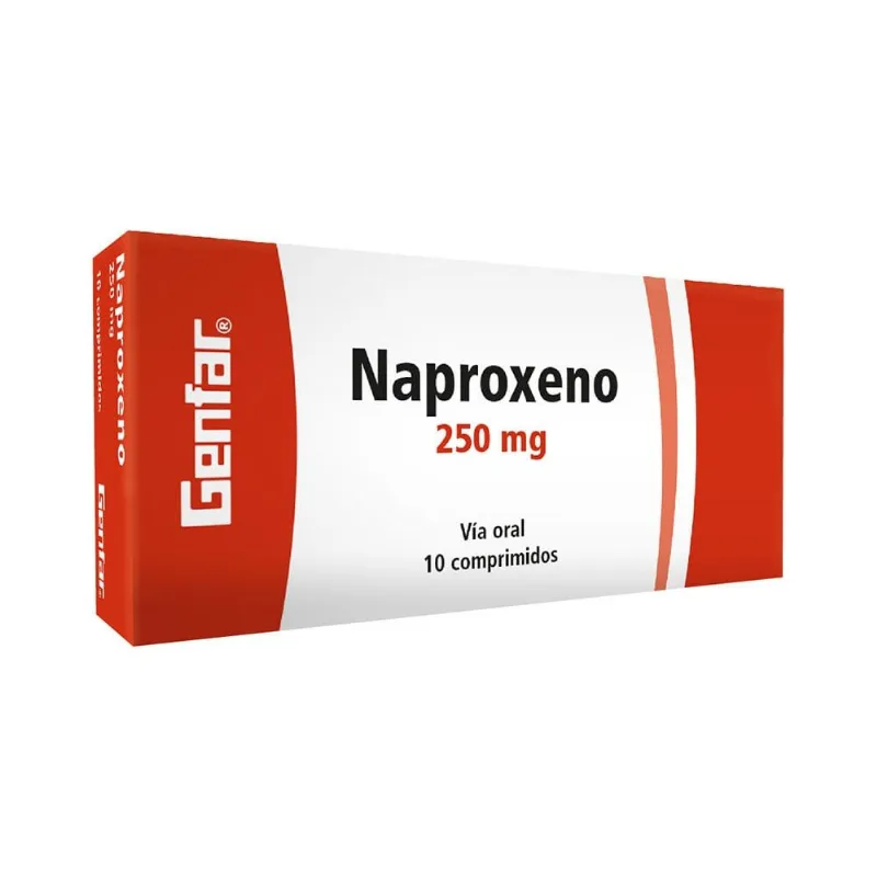 Naproxeno 250 Mg Caja con 10 Comprimidos - Genfar