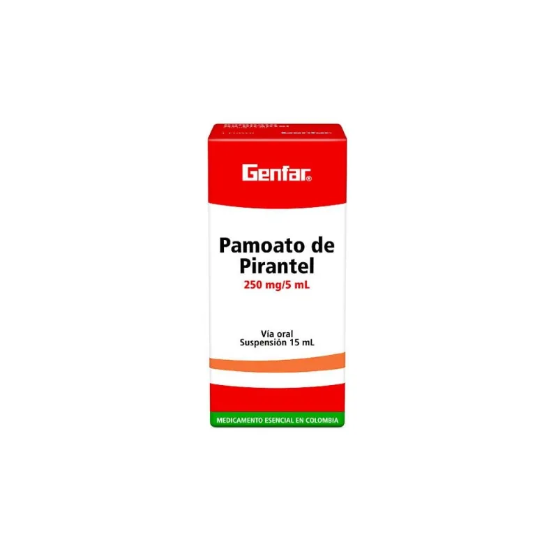 Pamoato de Pirantel Suspensión Oral 250 Mg / 5 Ml Caja con Frasco con 15 Ml