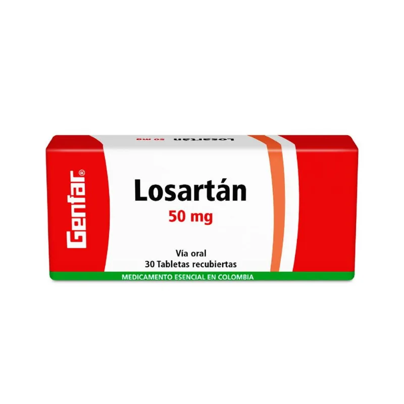 Losartán 50 Mg Caja con 30 Comprimidos Recubiertos