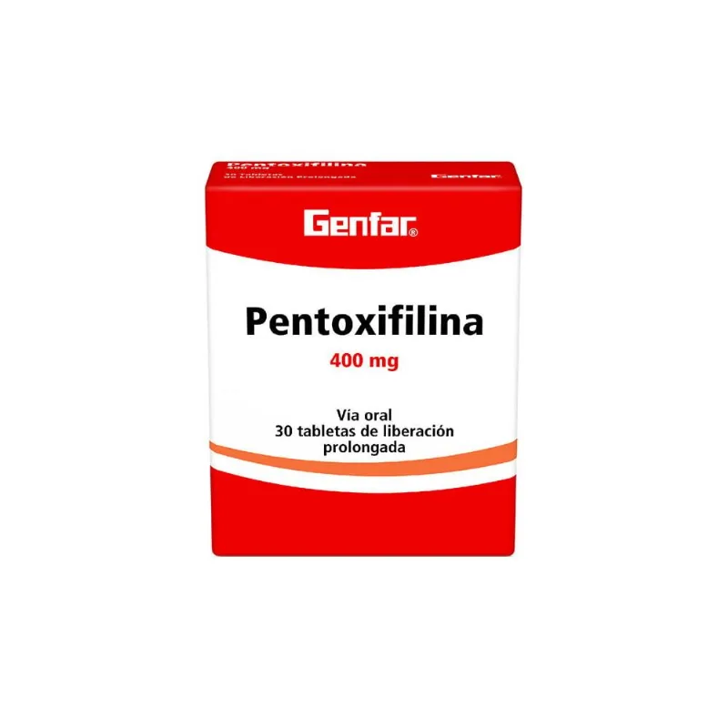Pentoxifilina 400 Mg Caja con 30 Tabletas de Liberación Prolongada