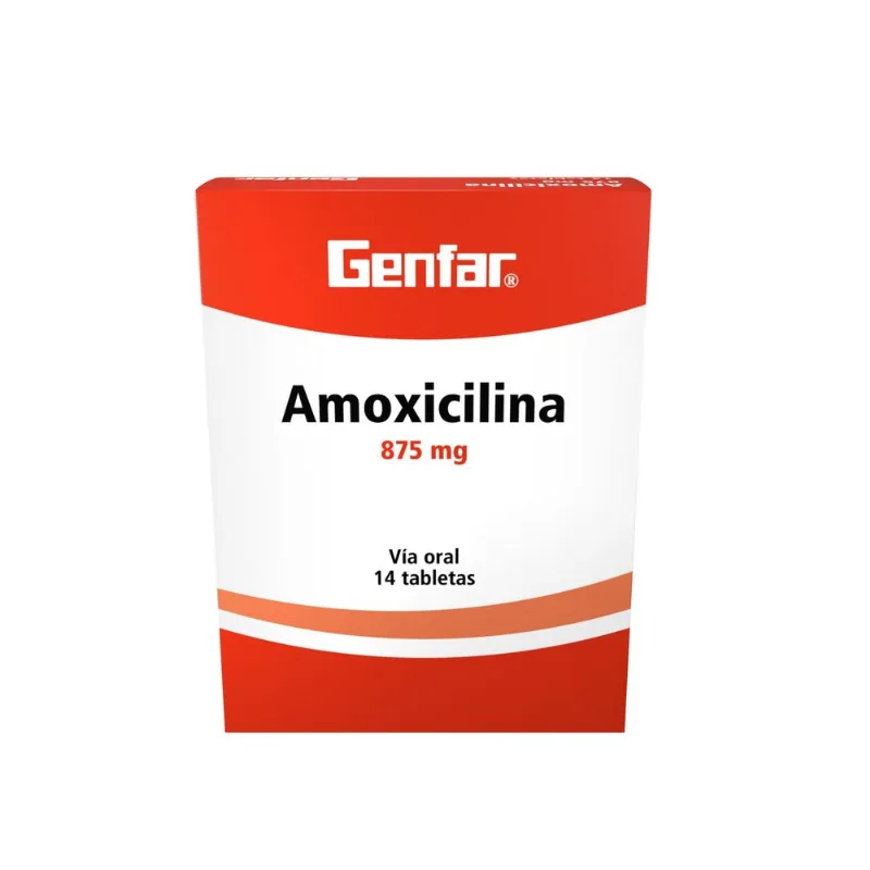 Amoxicilina Genfar 875 Mg 14 Tabletas