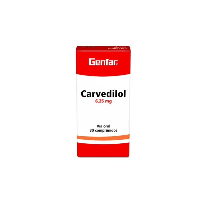 Carvedilol 6,25 Mg Caja con 30 Comprimidos