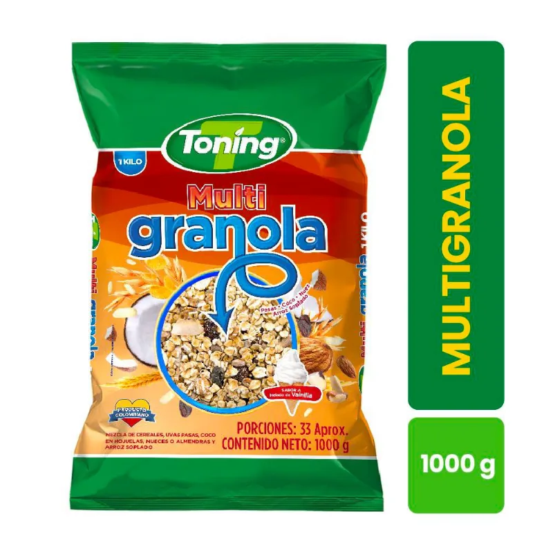 Granola TONING vainilla (1000 gr)